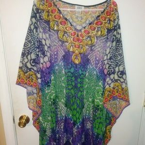Colorful batwing blouse